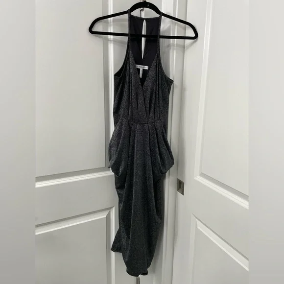 NWT | BCBGenaration|  Midi Metalic Black Dress | Small - Picture 13 of 14